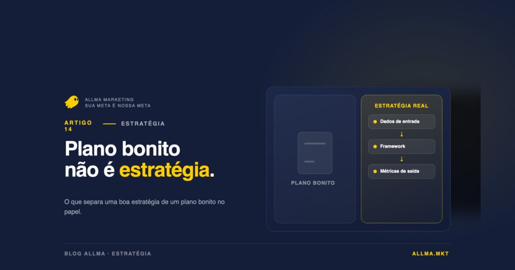 Entenda o que diferencia uma estratégia de assessoria de marketing digital que funciona de um planejamento genérico e como identificar isso antes de contratar.